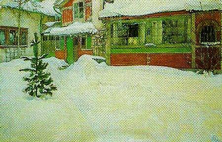 Carl Larsson stuga i sno